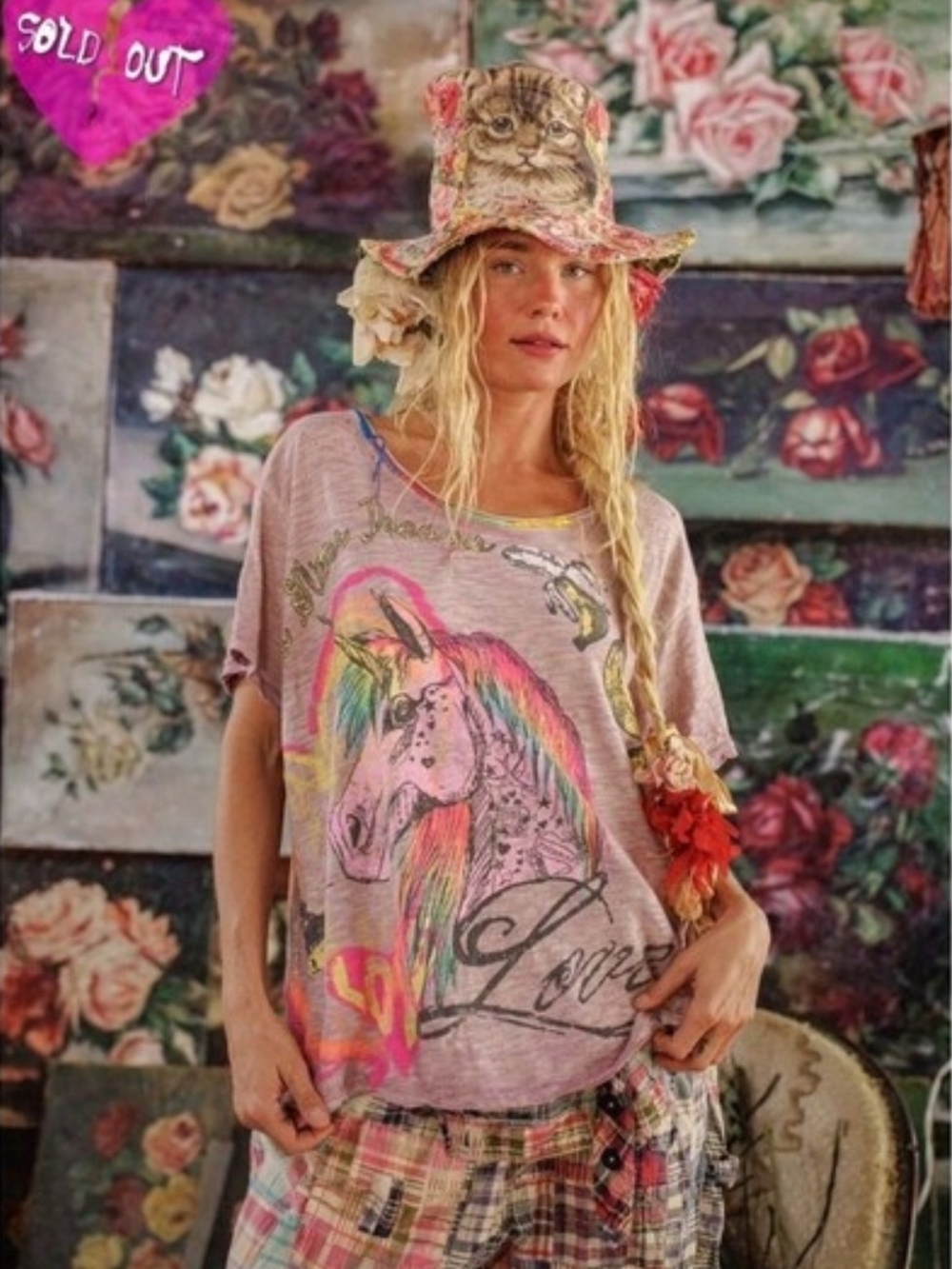 NWT|Magnolia Pearl Vida La Glitter Tee| Sold Out Style